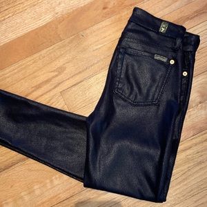 7 for all man kind faux leather legging/jean